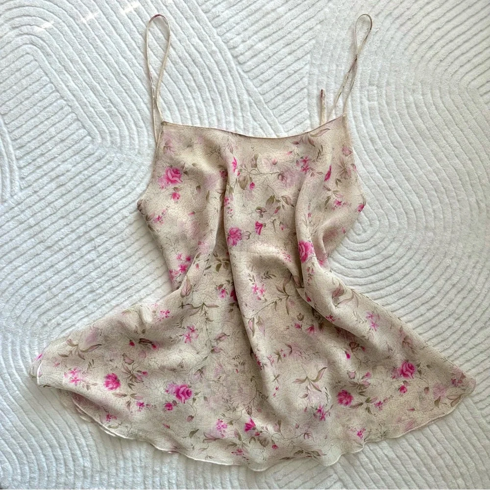 Oscar de la Renta Floral Slip Dress - Picture 1 of 7